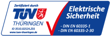 TÜV label "Elektrische Sicherheit"